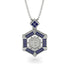 Hexagon Sapphire Bitcoin Pendant - Jeremiah No. 45