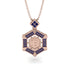 Hexagon Sapphire Bitcoin Pendant - Jeremiah No. 41