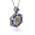 Hexagon Sapphire Bitcoin Pendant - Jeremiah No. 39