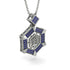 Hexagon Sapphire Bitcoin Pendant - Jeremiah No. 45