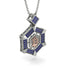 Hexagon Sapphire Bitcoin Pendant - Jeremiah No. 42