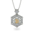 Hexagon Diamond Bitcoin Pendant - Jeremiah No. 3