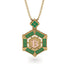 Hexagon Emerald Bitcoin Pendant - Jeremiah No. 13