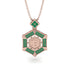 Hexagon Emerald Bitcoin Pendant - Jeremiah No. 14