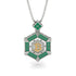 Hexagon Emerald Bitcoin Pendant - Jeremiah No. 12