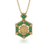 Hexagon Emerald Bitcoin Pendant - Jeremiah No. 10