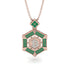 Hexagon Emerald Bitcoin Pendant - Jeremiah No. 17