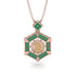 Hexagon Emerald Bitcoin Pendant - Jeremiah No. 11