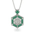 Hexagon Emerald Bitcoin Pendant - Jeremiah No. 18