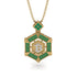 Hexagon Emerald Bitcoin Pendant - Jeremiah No. 16