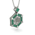 Hexagon Emerald Bitcoin Pendant - Jeremiah No. 18