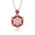 Hexagon Ruby Bitcoin Pendant - Jeremiah No. 32