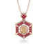 Hexagon Ruby Bitcoin Pendant - Jeremiah No. 29