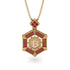 Hexagon Ruby Bitcoin Pendant - Jeremiah No. 31