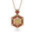 Hexagon Ruby Bitcoin Pendant - Jeremiah No. 28