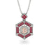 Hexagon Ruby Bitcoin Pendant - Jeremiah No. 33