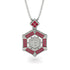 Hexagon Ruby Bitcoin Pendant - Jeremiah No. 36