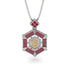 Hexagon Ruby Bitcoin Pendant - Jeremiah No. 30