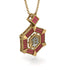 Hexagon Ruby Bitcoin Pendant - Jeremiah No. 34