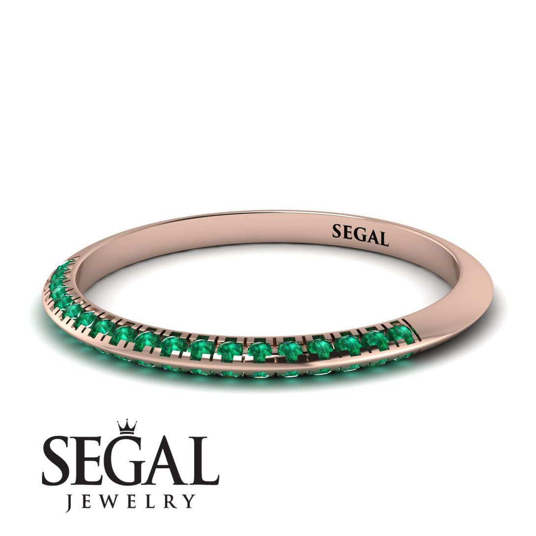 Hidden Emerald Wedding Band - Anastasia No. 5