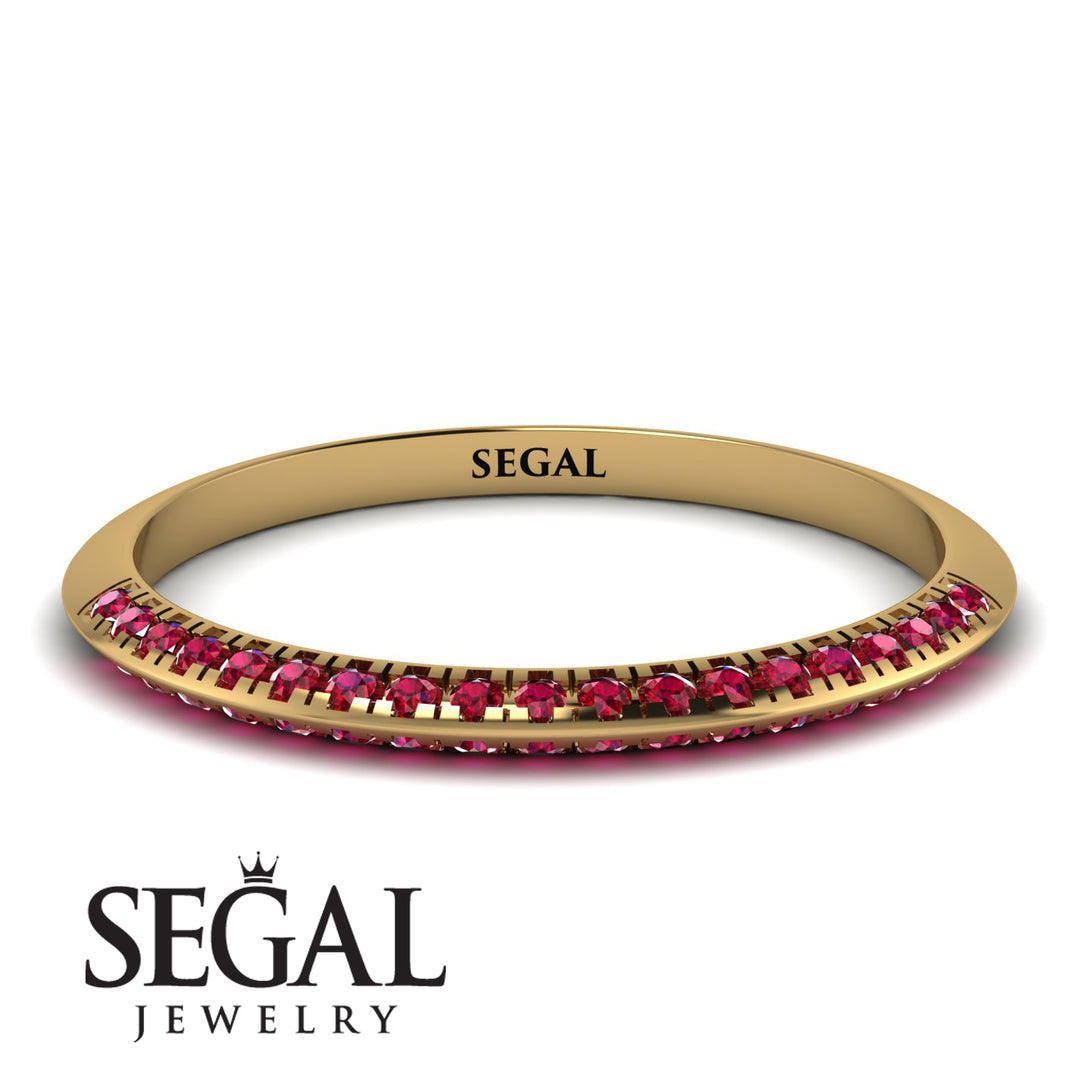 Hidden Ruby Wedding Band - Anastasia No. 10
