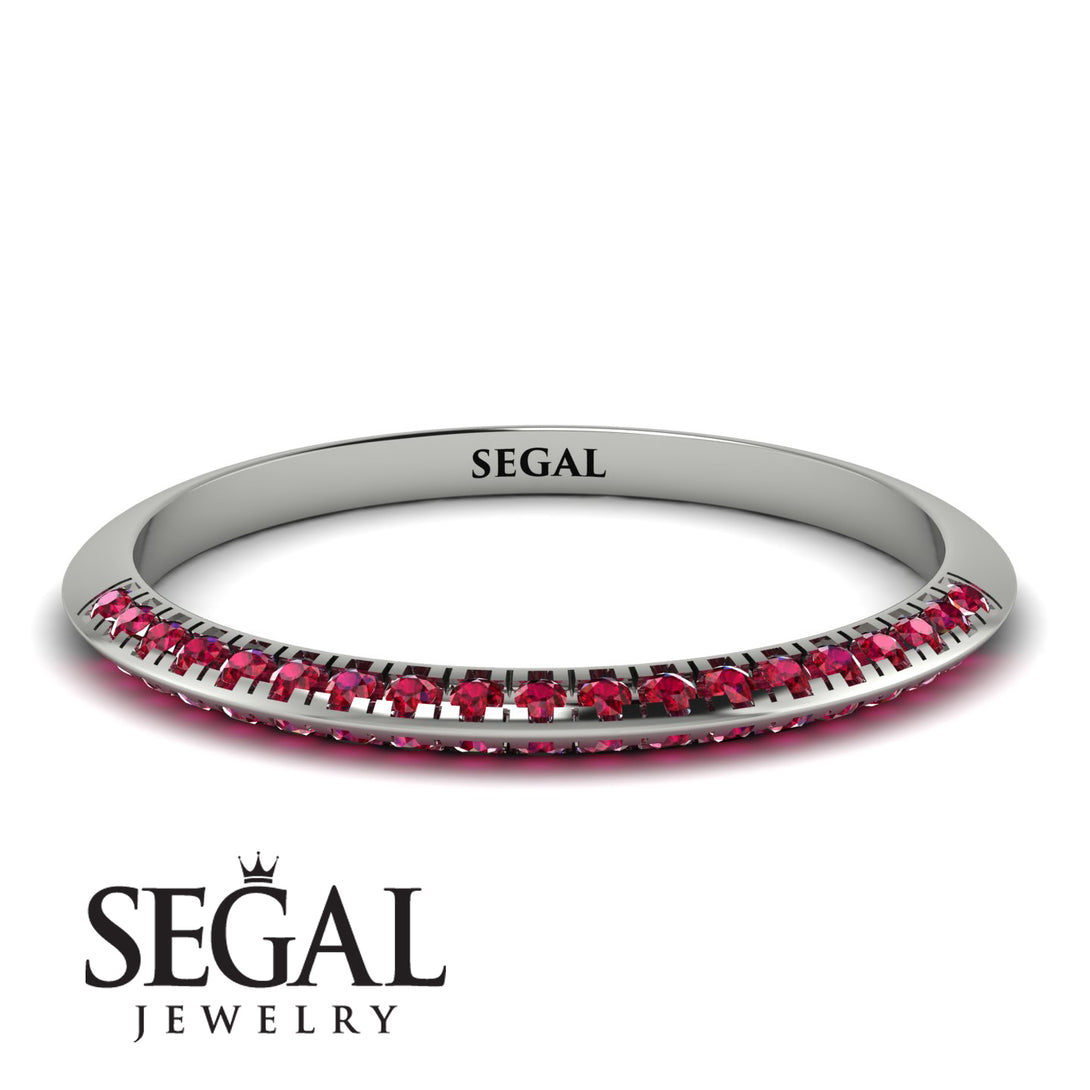 Hidden Ruby Wedding Band - Anastasia No. 12