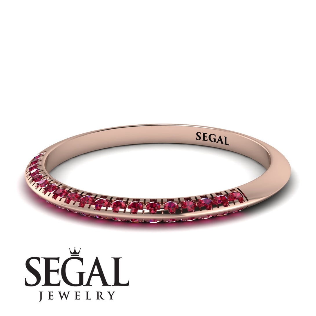 Hidden Ruby Wedding Band - Anastasia No. 11