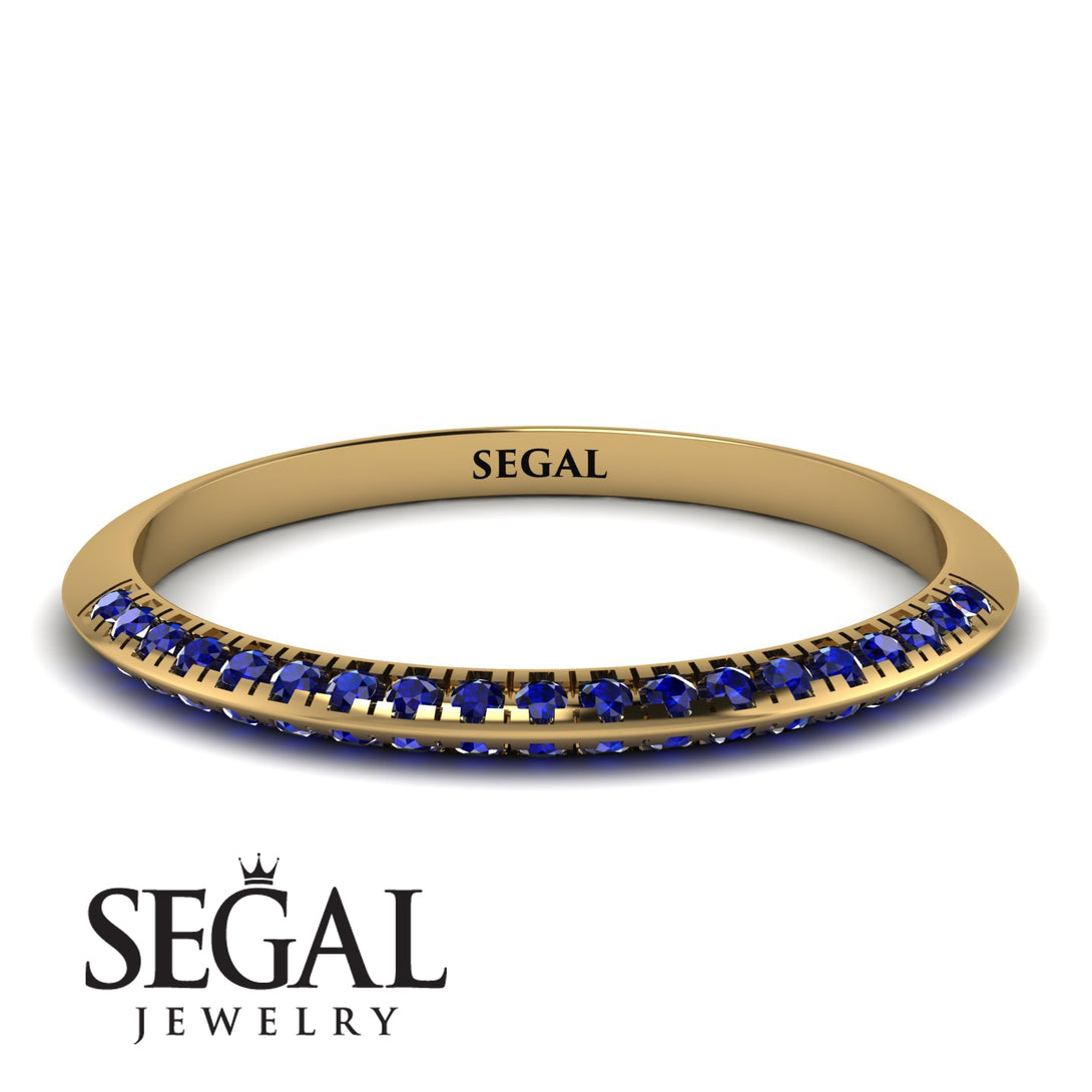 Hidden Sapphire Wedding Band - Anastasia No. 13