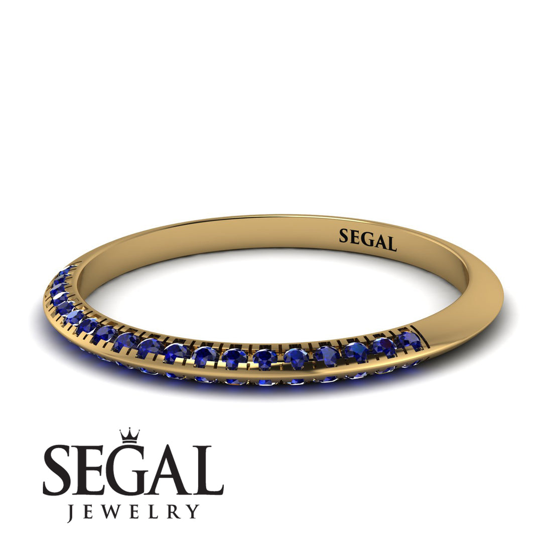 Hidden Sapphire Wedding Band - Anastasia No. 13