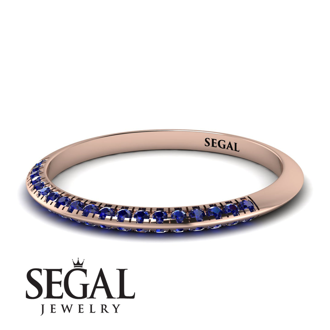 Hidden Sapphire Wedding Band - Anastasia No. 14