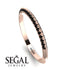 Hidden Black Diamond Wedding Band - Anastasia No. 8 image 6