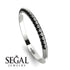 Hidden Black Diamond Wedding Band - Anastasia No. 9