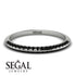 Hidden Black Diamond Wedding Band - Anastasia No. 9