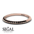 Hidden Black Diamond Wedding Band - Anastasia No. 8