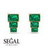 Hidden Diamonds Emerald Emerald Earrings - Briella No. 4 image 5
