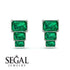 Hidden Diamonds Emerald Emerald Earrings - Briella No. 6