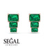 Hidden Diamonds Emerald Emerald Earrings - Briella No. 5 image 5