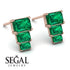 Hidden Diamonds Emerald Emerald Earrings - Briella No. 5 image 6