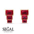 Hidden Diamonds Emerald Ruby Earrings - Briella No. 10