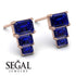Hidden Diamonds Emerald Sapphire Earrings - Briella No. 14