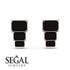 Hidden Diamonds Emerald Black Diamond Earrings - Briella No. 8 image 5