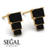 Hidden Diamonds Emerald Black Diamond Earrings - Briella No. 7