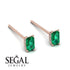 Hidden Diamonds Emerald Cut Emerald Earrings - Angel No. 5 image 2