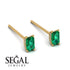 Hidden Diamonds Emerald Cut Emerald Earrings - Angel No. 4