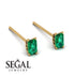 Hidden Diamonds Emerald Cut Emerald Earrings - Angel No. 34 image 3