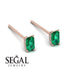 Hidden Diamonds Emerald Cut Emerald Earrings - Angel No. 5 image 3