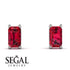 Hidden Diamonds Emerald Cut Ruby Earrings - Angel No. 57 image 13