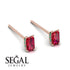 Hidden Diamonds Emerald Cut Ruby Earrings - Angel No. 26 image 3