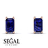 Hidden Diamonds Emerald Cut Sapphire Earrings - Angel No. 14