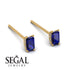 Hidden Diamonds Emerald Cut Sapphire Earrings - Angel No. 13 image 2